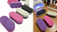Bloc polissoir pour ongles Amilay de qualité professionnelle, format doigt, double face, coloré, grains 80/100/180/240, outil de polissage pour nail art