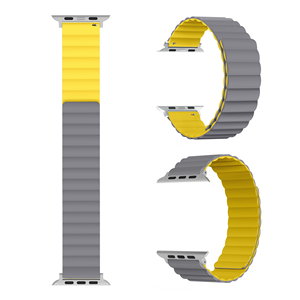 Cm Phổ Biến Hai-Màu Cấp Bằng Sáng chế Silicone An Toàn Đóng Dây Đeo Từ Tính Cho Apple Watch11/ 10/8/9/6/7/5/SE - Product Image 3