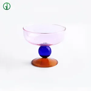 Eco Vriendelijke 150Ml 5 Oz Borosilicaat Glas Ijs Kopjes Mini Trifle Footed Dessertpudding Kommen Voor Dessert Sundae Ijs