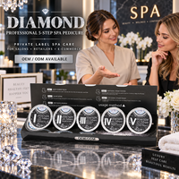 Kit de Pédicure au Collagène Diamant Personnalisé – Ensemble de Traitement Spa 5 Étapes pour des Pieds Éclatants – Formule Professionnelle pour la Peau des Pieds – Fabricant en Gros pour les Salons de Manucure