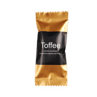Sachets d'emballage transparents convexes imprimés de qualité alimentaire pour nougat, caramel aux amandes au sel de mer, café et sucre