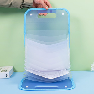 Cartella di File in espansione rosa verde bianco blu verticale Organizer per documenti a fisarmonica <span class=keywords><strong>A4</strong></span> cartelle di plastica con 13 tasche - Product Image 2