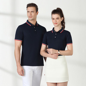 Polo Unisex Gris, Mezcla de Algodón y Spandex, Rayas Finas, Ropa de Trabajo de Verano, Manga Corta, Ropa de Oficina, Personalizable para Grupos Corporativos - Product Image 2