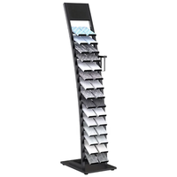 Étagères d'exposition en pierre de quartz incurvée, étagères d'échantillons en métal pour magasin et boutique, 15 étages, carrelage, marbre, module, emballage en carton