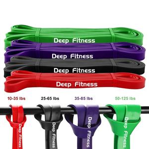 Logo e colori personalizzati Gym forza Fitness fascia di resistenza resistente in lattice Pull up Power Assist fascia di resistenza Set - Product Image 2