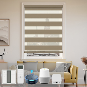 SAMADHI Electric Blind Sheer Elegance Blind Roll up Shade Motorized Silhouetter Blind Sheer Shade Remote Silhouetter - Product Image 2