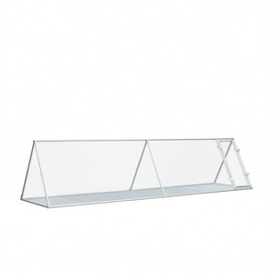 Jaula para conejos de acero galvanizado plateado, grande y duradera, para uso en exteriores. - Product Image 1