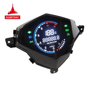 Mini Odometer Motorcycle Mechanical Speedometer Spies LED Black BMW Yamaha  Honda