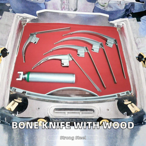 Couteau à os en acier inoxydable avec manche en bois, instrument orthopédique manuel pour l'osseotomie, certifié CE Classe I - Product Image 2