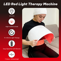 Masque de luminothérapie rouge ILUXRED 240 LEDS, appareil facial infrarouge portable en silicone pour le visage et le cou