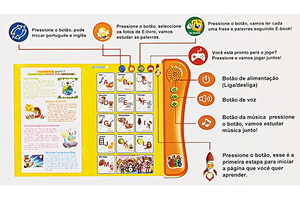 Trẻ em âm thanh cuốn sách mầm non trẻ em đọc máy hoạt động bảng tính số trái cây Chủ Đề Bồ Đào nha điện âm thanh cuốn sách - Product Image 2