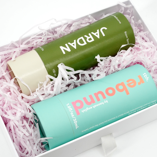 Recyclable Eco-friendly Kraft Paper Tubes Daily Use Packaging Box Paper Tube with Custom Stickers logo