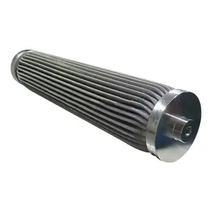 High Temperature Cleanable SS304, SS316, SS316L stainless steel filter Pleated Hot Melt candle Filter