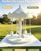 Manège et balançoire double style pour enfants, équipement de jeu souple, carrousel rotatif pour événements, fêtes et centres commerciaux