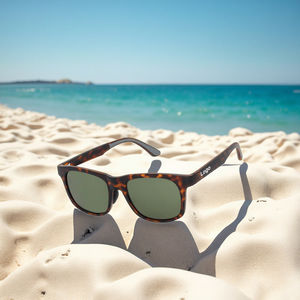 べっ甲柄フレームサングラス 偏光ガラスレンズ TR90素材 サングラスロゴ ヒョウ柄 軽量 男性用 女性用 - Product Image 2