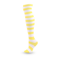 Chaussettes longues à rayures de couleur unie pour femmes, automne et hiver