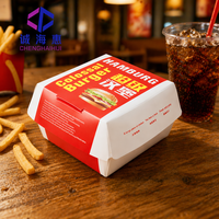 Boîte alimentaire personnalisable en papier kraft recyclé écologique pour frites et hot-dogs avec gaufrage, emballage portable à emporter