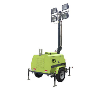 Mobile <b>Lighting</b> Tower 9M Trailer Mounted LED <b>Light</b> Source AC Power Supply 360 Degree Illumination - Product Image 4