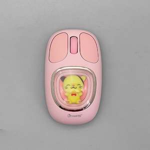 Topi simpatici cartoni animati <span class=keywords><strong>Mouse</strong></span> Wireless 3 modalità 2.4G + BT1 e 2 + Buit-in batteria tipo C ricarica luce di respirazione a LED USB ricaricabile regalo - Product Image 6