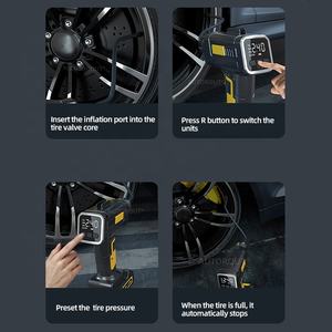 נטענת תרסיס רכב צמיג <span class=keywords><strong>Inflator</strong></span> 12V חנקן אוטומטי מיני אלחוטי דיגיטלי חשמלי צמיג <span class=keywords><strong>Inflator</strong></span> אקדח - Product Image 2