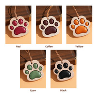 Sac de rangement pour poils d'animaux en cuir végétal patte mémorial porte-clés pour chat chien souvenir porte-clés pour sacs à dos pendentif cadeau