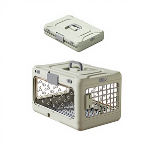Trasportino Pieghevole Portatile in PP per Animali Domestici, Traspirante, per Viaggi Aerei e Auto, Grande Capacità, per Gatti - Product Image 1