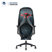 Chaise de bureau exécutive ergonomique moderne, hauteur réglable, inclinable, pivotante à 360°, base en aluminium, accoudoirs réglables, garantie de 6 ans