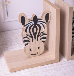 Personalización Niños Safari Jungle Baby Animal Nursery Decor Elefante Mesa MDF Sujetalibros de madera - Product Image 5