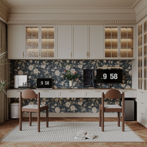 <strong>French</strong> Elegant Oil-Mixed Wood Bookcase with Arched <strong>Shelf</strong> &amp; Warm Light Design for Bedroom and Apartment - Product Image 5