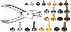 Đôi Hai Mặt Đinh Tán Kim Loại Dép Túi Trang Trí Nút Tròn - Product Image 4