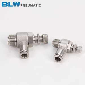 SL8-01 из нержавеющей стали 304S металлический Пневматический фитинг воздушный трубчатый соединитель SL6M5 Push-in регулирующий Дроссельный клапан высокие детали пневматический - Product Image 6