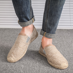 Petite personnalisation quantité minimale de commande semelle en <span class=keywords><strong>jute</strong></span> espadrilles pour hommes sans lacet chaussures en toile - Product Image 6