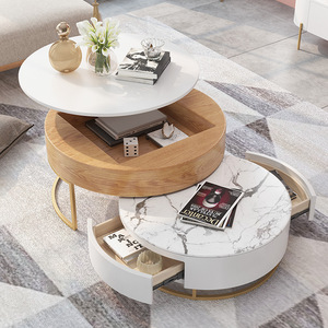 Vòng lưu trữ bảng Bàn cà phê với xoay ngăn kéo và lưu trữ Lift-TOP cho phòng khách - Product Image 4