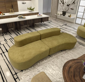 Comfortable Modern Tufted Velvet Upholstered One-Seater Sectional <strong>Sofa</strong> <strong>Foam</strong> Filling Armless Cushion Back Apartment Living Room - Product Image 5