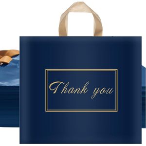 Bolsa de Plástico para Compras con Asa, Azul, 16x18 Pulgadas, para Uso Comercial y Minorista, Paquete de 60 Bolsas OPP - Product Image 1