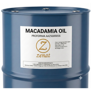 Huile de noix de macadamia vierge biologique, qualité cosmétique et alimentaire, 220 litres - Product Image 1