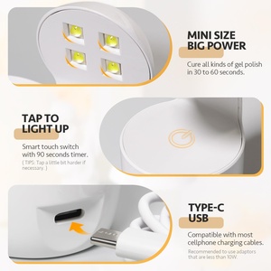 Lámpara UV LED Portátil Mini para Uñas, Secado Rápido, Máquina de Fototerapia para Arte de Uñas, Manicura Pequeña, Hecha de Plástico Resistente - Product Image 4