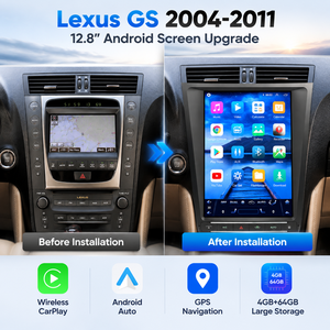 หน้าจอแอนดรอยด์ในรถยนต์ขนาด 12.8 นิ้ว สำหรับ Lexus GS ปี 2004-2011 6GB 128GB 4G LTE Wireless CarPlay DSP กล้อง 360 องศา - Product Image 4