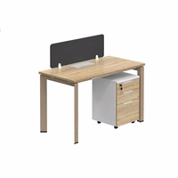 Bureau d'écriture individuel en fer, table de travail moderne pour bureau et étude avec surface spacieuse, plateau en bois écologique réglable