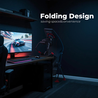 Support de simulateur de course pliable et réglable, construction métallique, garantie 1 an, support anglais pour Logitech/Thrustmaster/PXN