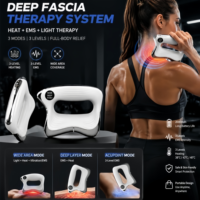 Masseur facial Gua Sha EMS chauffant et vibrant, 2000 mAh, en plastique ABS, grattoir musculaire portatif, chaleur constante, couteau à fascia portable