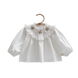 Camisa Formal Estampada de Manga Larga para Niñas, <span class=keywords><strong>Blusa</strong></span> Holgada de Algodón para Primavera y Otoño, Ropa Infantil - Product Image 1