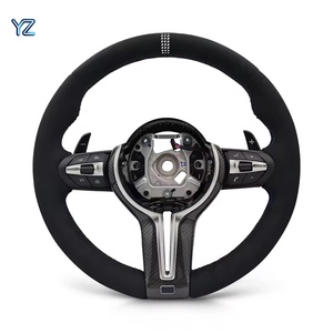 Volant en cuir pleine fleur style YZ CS pour <span class=keywords><strong>BMW</strong></span> F01 F10 F20 F21 F22 F25 F26 F30 F32 F36 M2 F87 M3 F80 M4 F82 F90 X5 F15 X6 F16 - Product Image 1