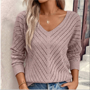 Nuevo Suéter de Punto Europeo Americano <span class=keywords><strong>para</strong></span> <span class=keywords><strong>Mujer</strong></span>, Otoño e Invierno, Holgado, Informal, de Manga Larga - Product Image 2