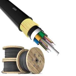 Cable de fibra óptica para exteriores, proveedor de ADSs autoportante de 12 núcleos, 24 núcleos, 48 núcleos, 96 núcleos, 144 núcleos, BER ptical, Iber able, ADSs ASU