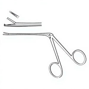   Pinzas para Polipos de Oído con Eje de 8.5 cm (3-1/2 Pulgadas) y Dientes 1:2, Instrumento Quirúrgico ORL de Acero Inoxidable para Polipos de Oído - Product Image 1