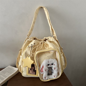 Star Ita Bag <b>Drawstring</b> <b>Backpack</b> Multiway Shoulder Tote Bag Large Capacity Crossbody Underarm Handbag For School Travel - Product Image 3