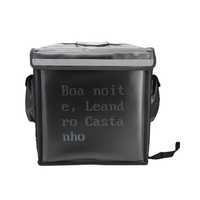 Sac à dos isotherme publicitaire LED en bâche imperméable avec une capacité de 50 L pour la livraison de nourriture