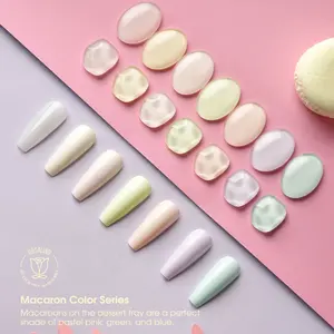 ROSALIND salon pemasok kuku grosir gratis sampel label pribadi esmaltes semipermentes macaron warna terang uv gel cat kuku
