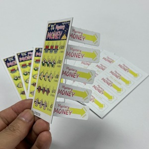 Billets de loterie à gratter - Cartes de bingo à gratter - Impression de logo personnalisé - Vente en gros d'usine à <span class=keywords><strong>prix</strong></span> compétitif - Product Image 2
